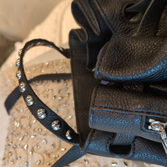 Rebecca Minkoff Blythe Black Studded Drawstring Backpack. Brand New - Picture 2 of 10